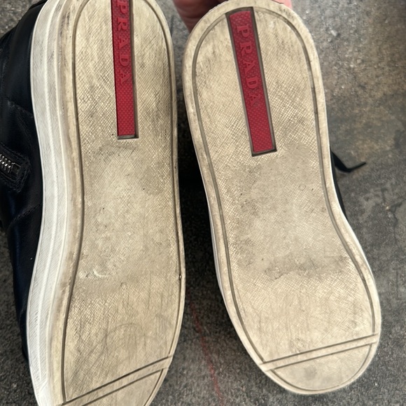 Prada leather hightop sneakers - Picture 6 of 10